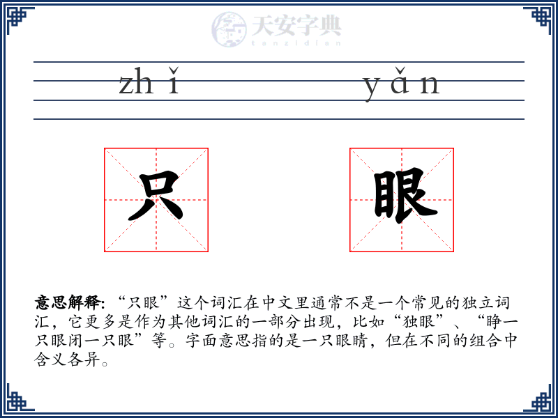 只眼