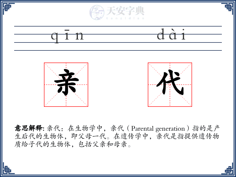 亲代