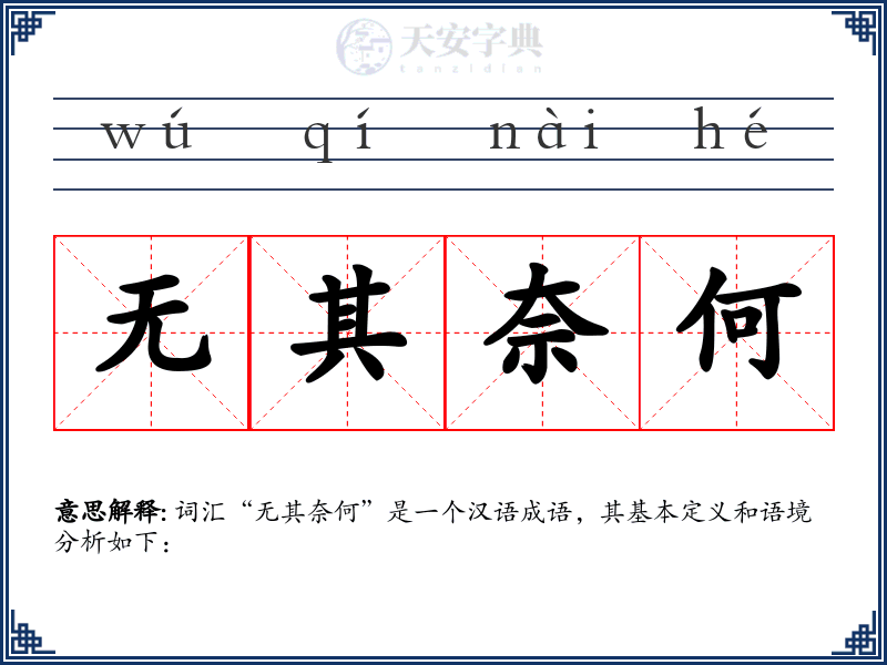 无其奈何