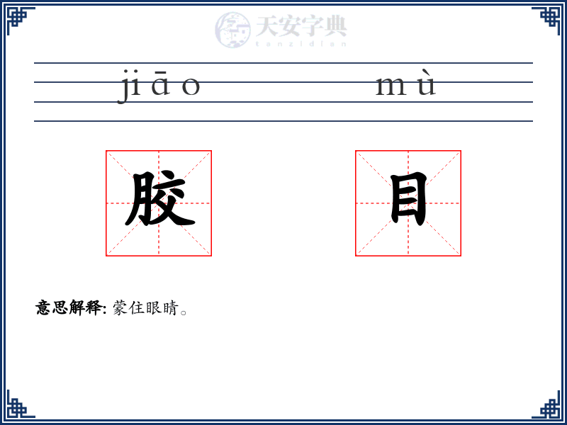 胶目