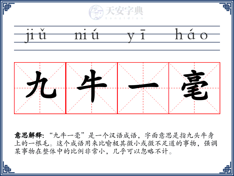 九牛一毫