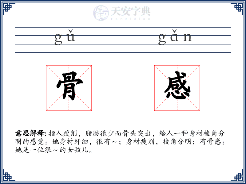 骨感