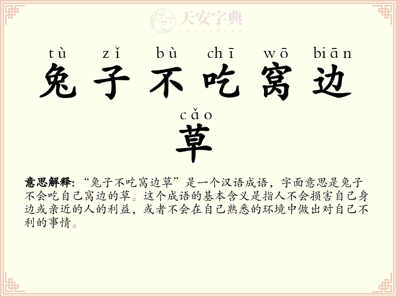 兔子不吃窝边草