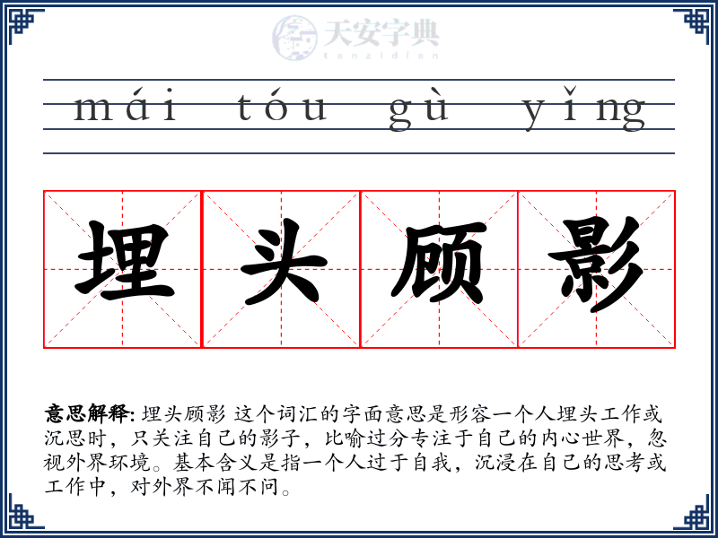 埋头顾影