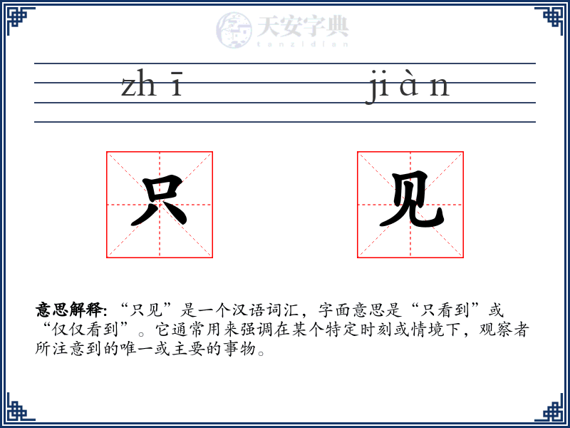 只见