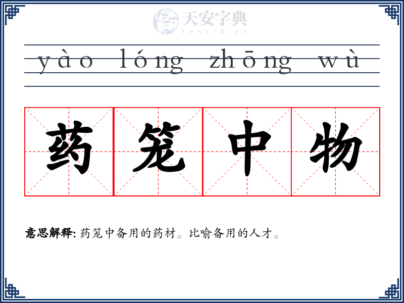 药笼中物