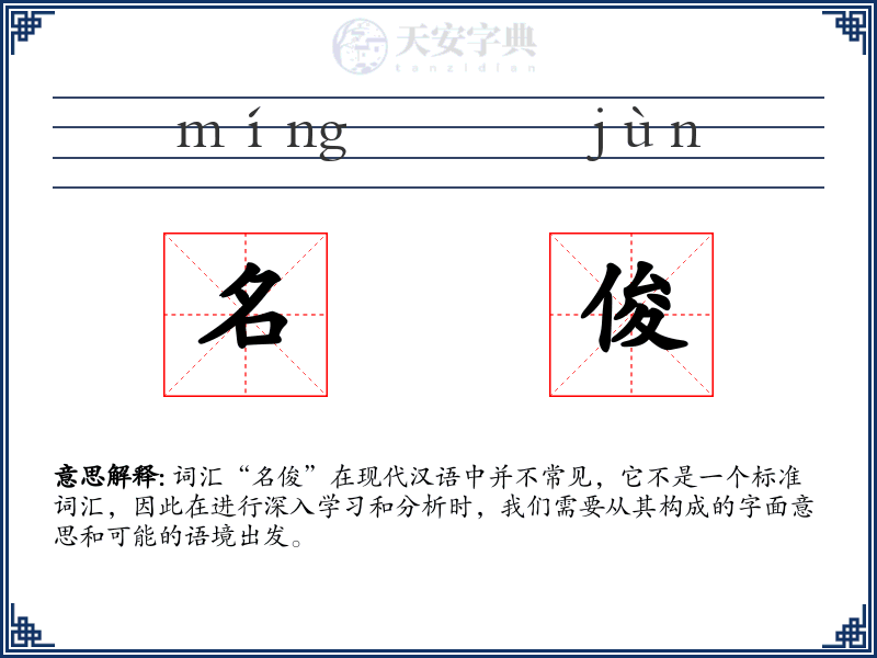 名俊