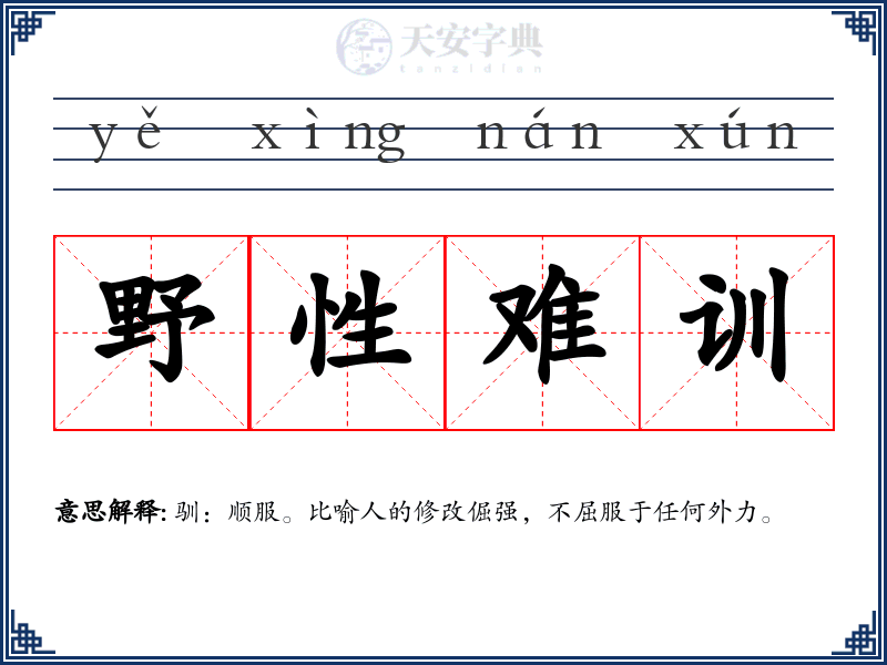 野性难训