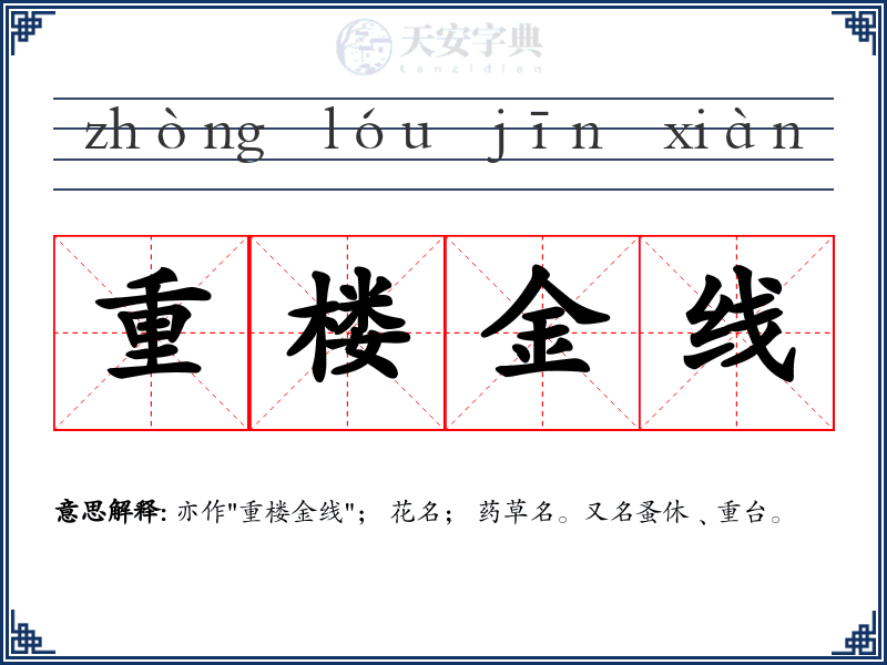 重楼金线