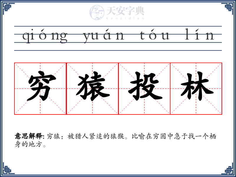 穷猿投林
