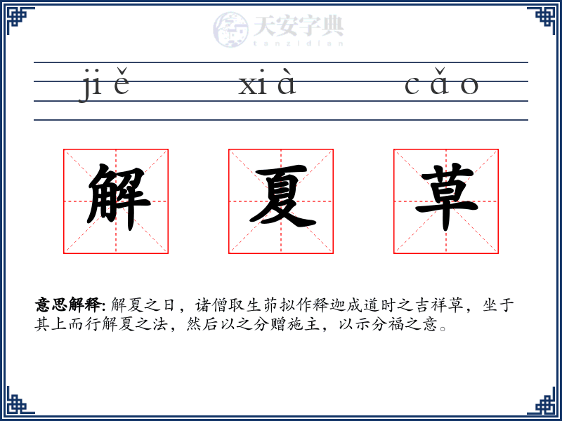 解夏草
