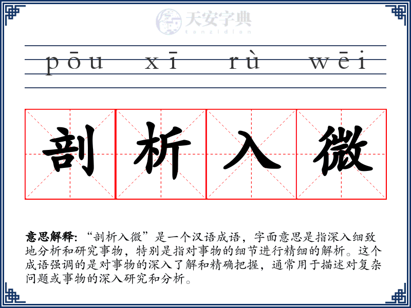 剖析入微