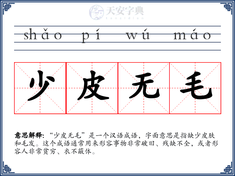 少皮无毛