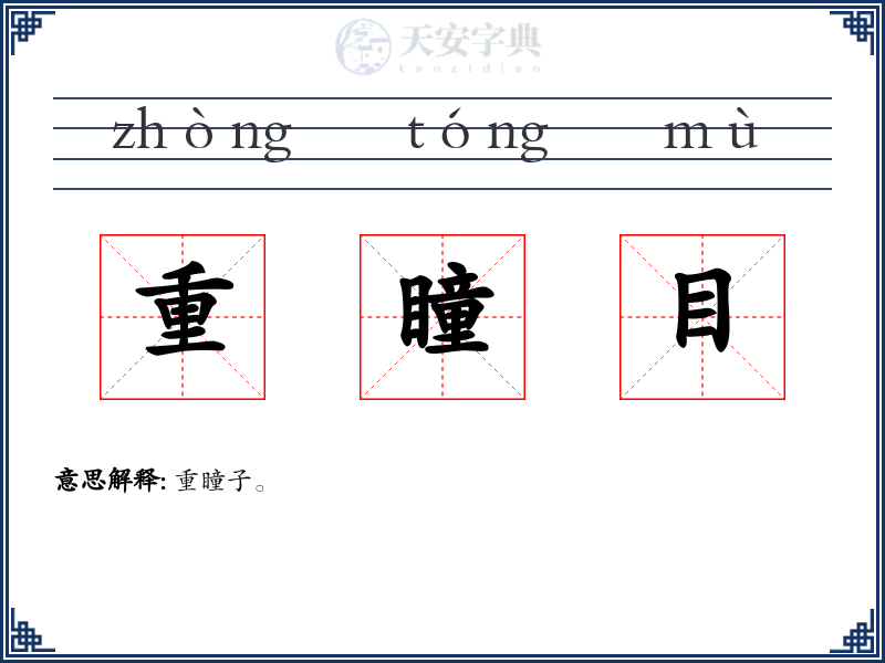 重瞳目