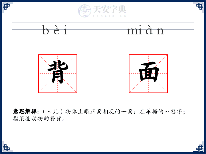 背面