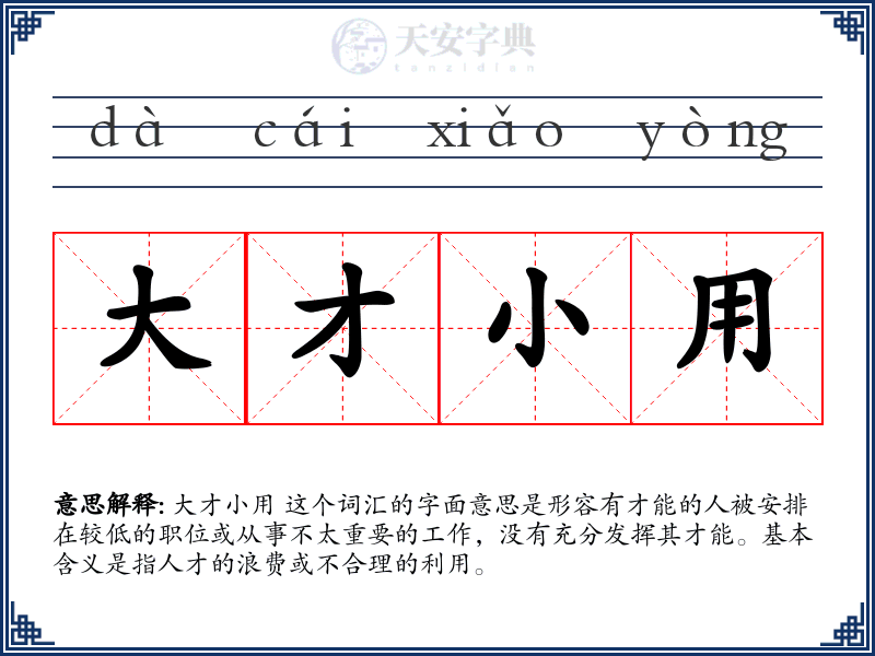 大才小用