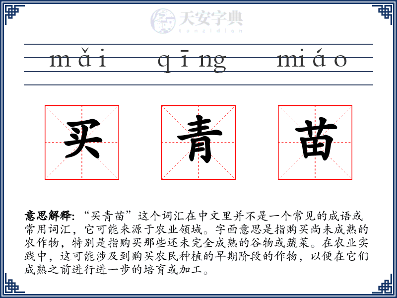 买青苗