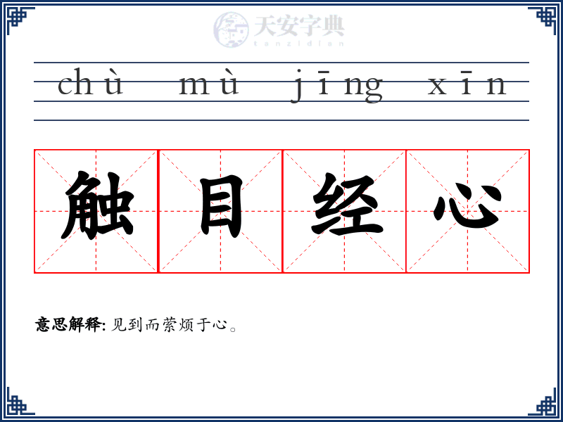 触目经心