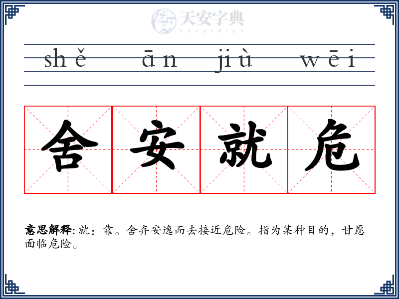 舍安就危