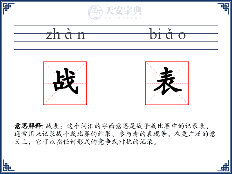 战表
