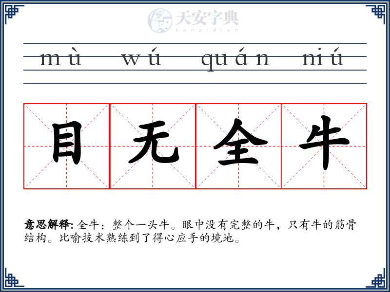 目无全牛
