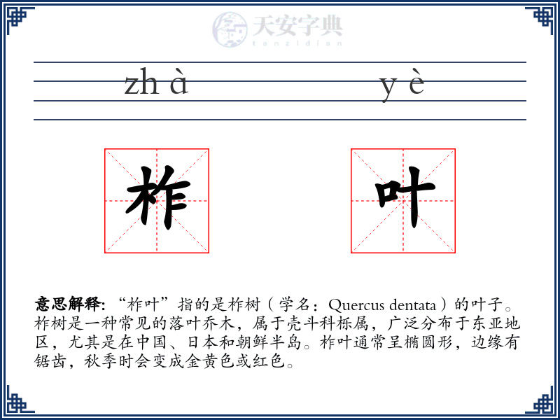 柞叶