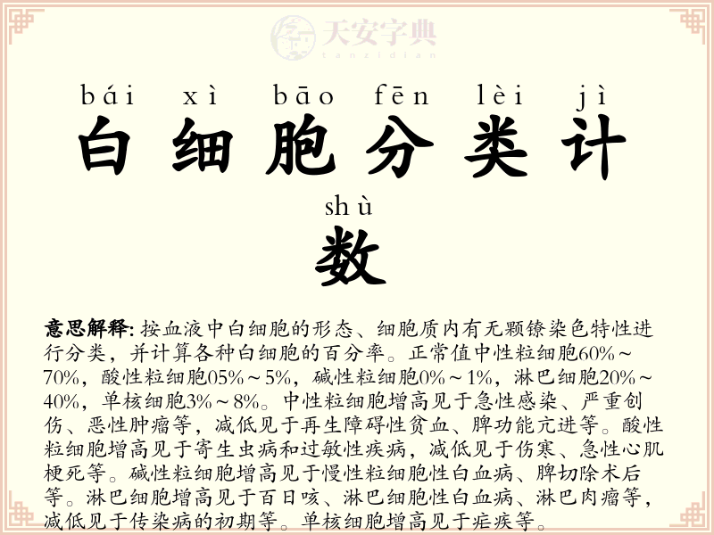 白细胞分类计数