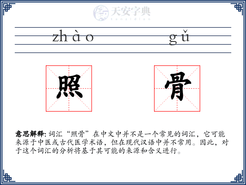 照骨