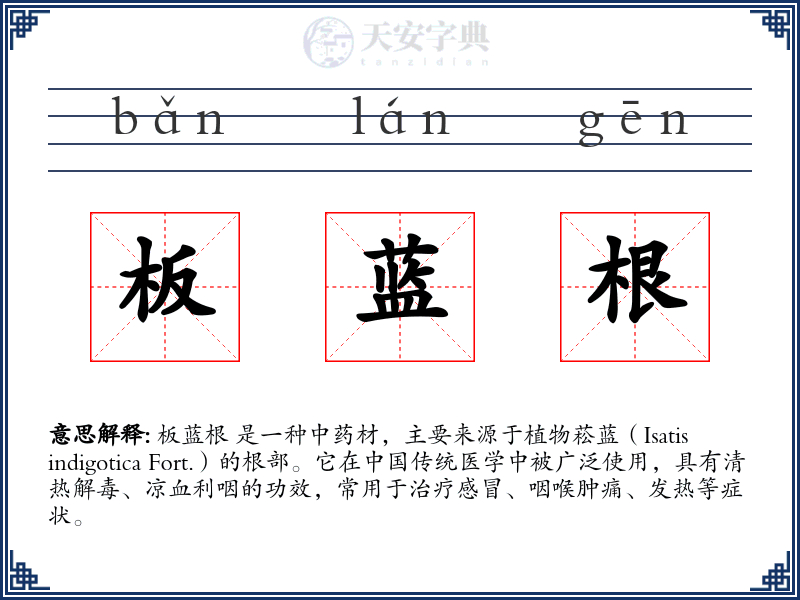 板蓝根