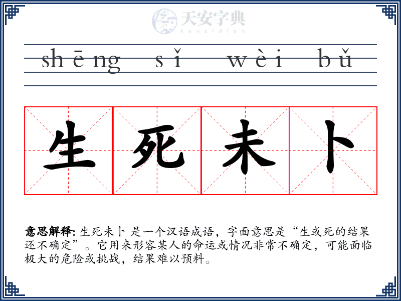 生死未卜
