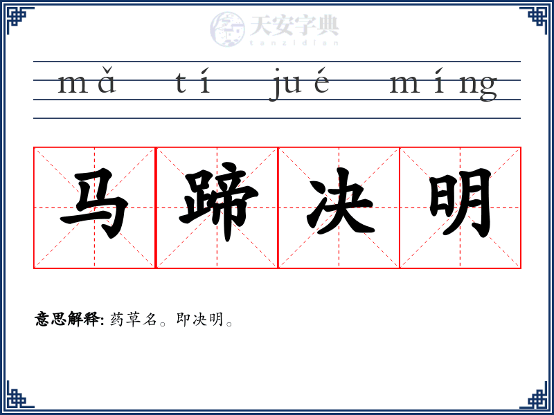 马蹄决明