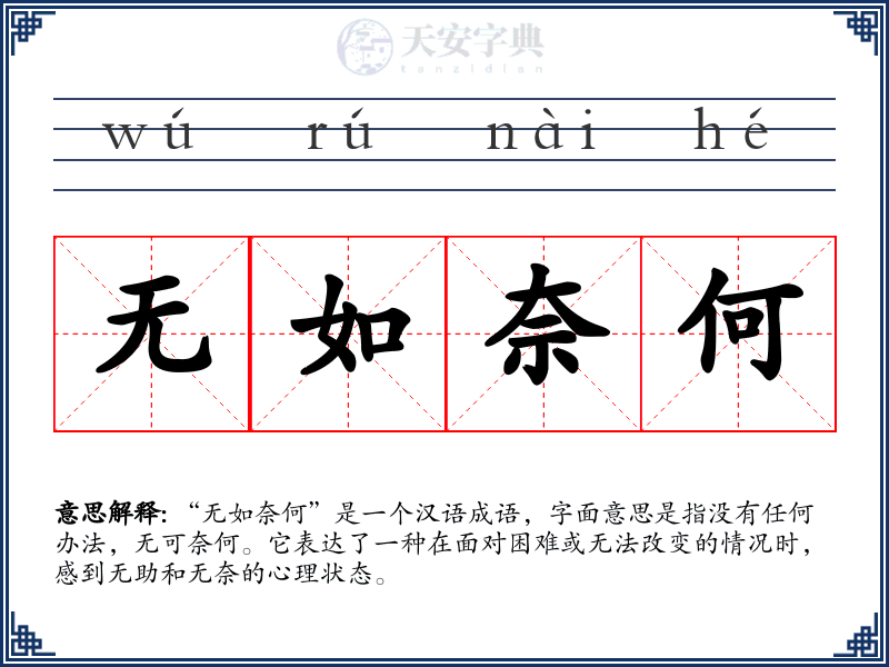 无如奈何