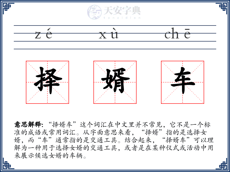 择婿车