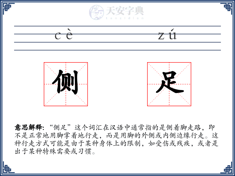 侧足