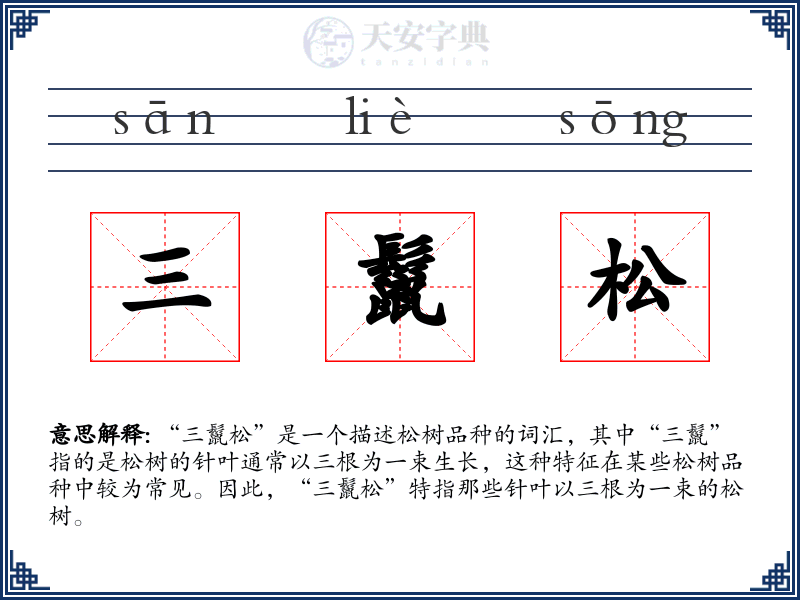 三鬣松