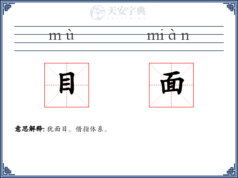 目面