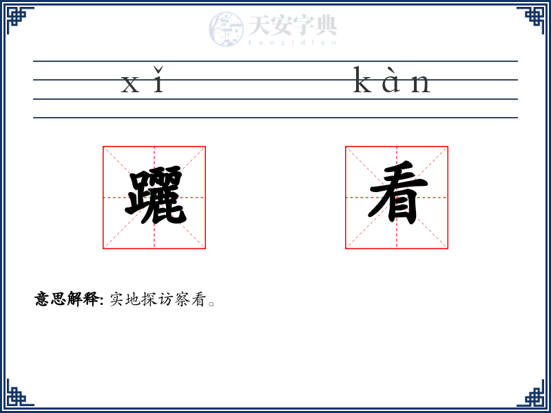 躧看