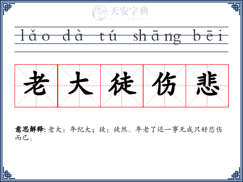 老大徒伤悲