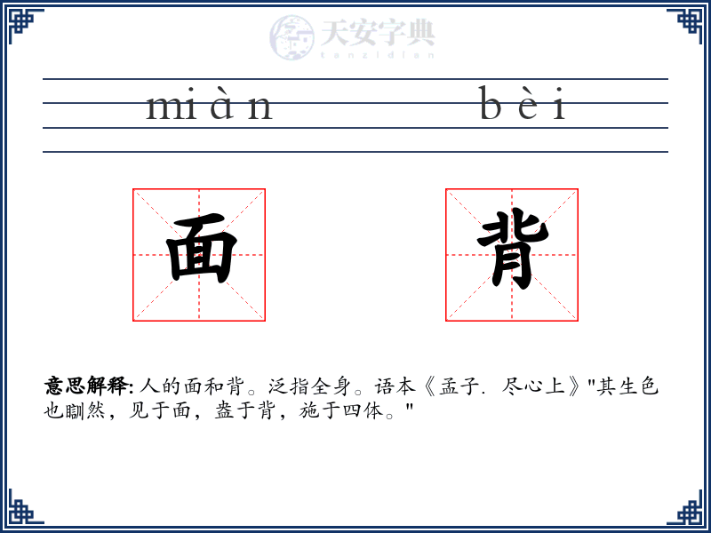 面背