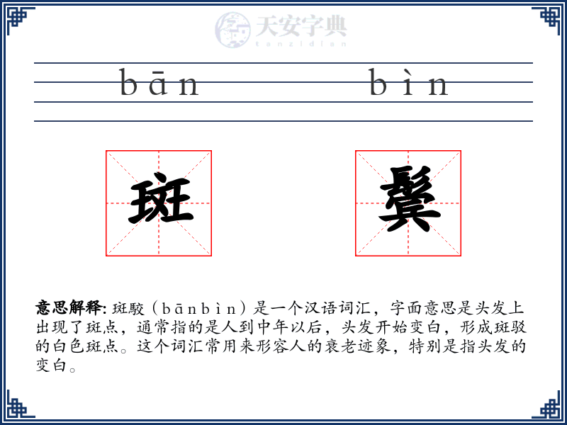 斑鬓