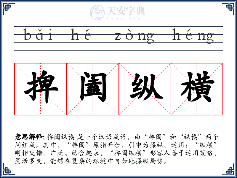捭阖纵横