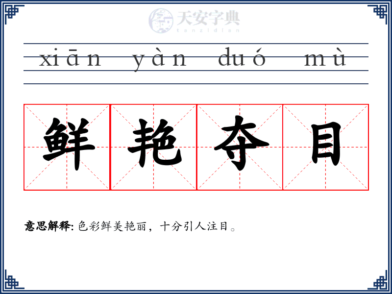 鲜艳夺目