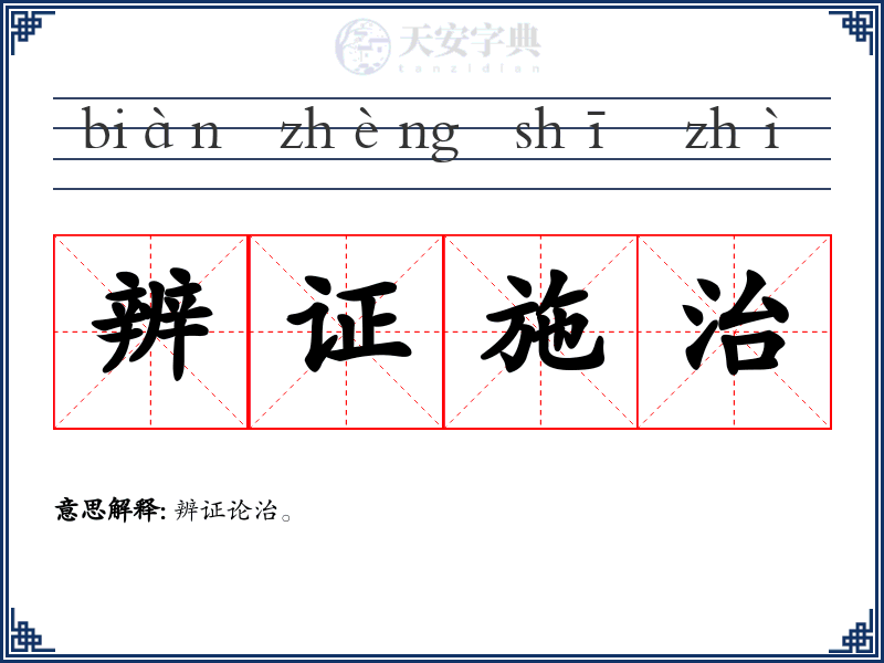 辨证施治
