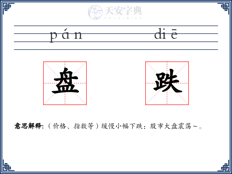 盘跌