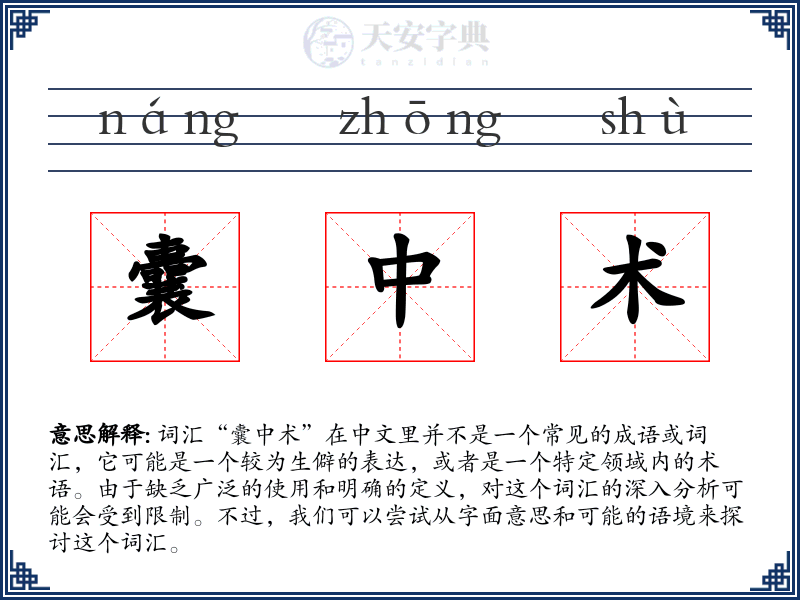 囊中术