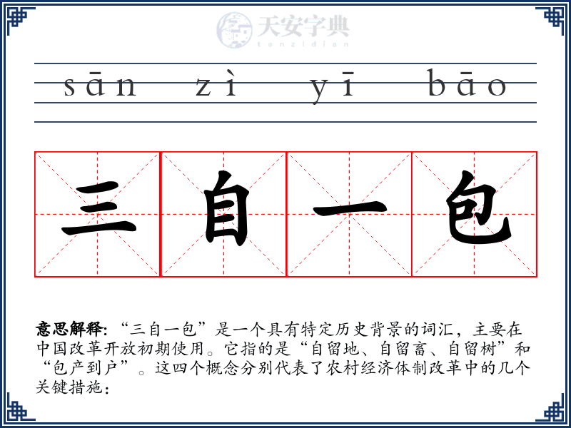三自一包