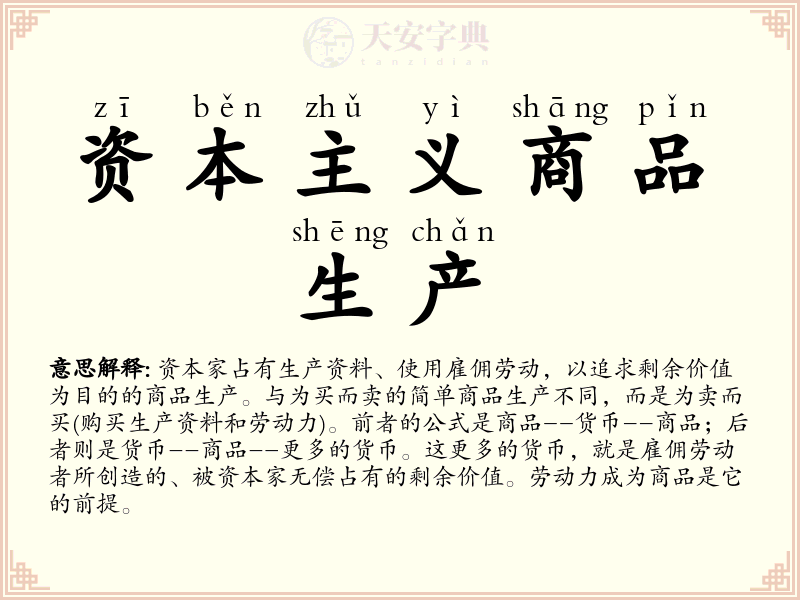 资本主义商品生产