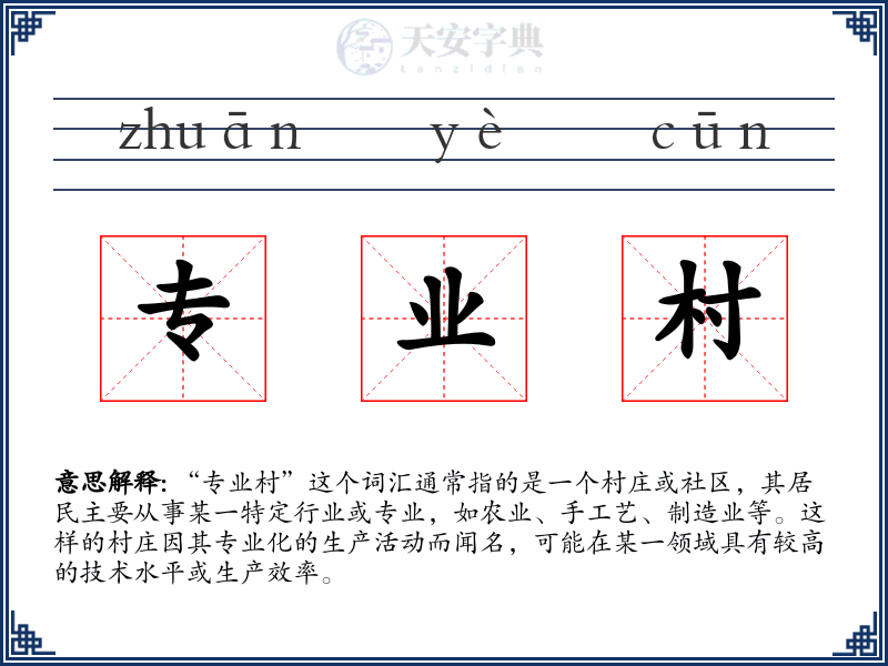 专业村