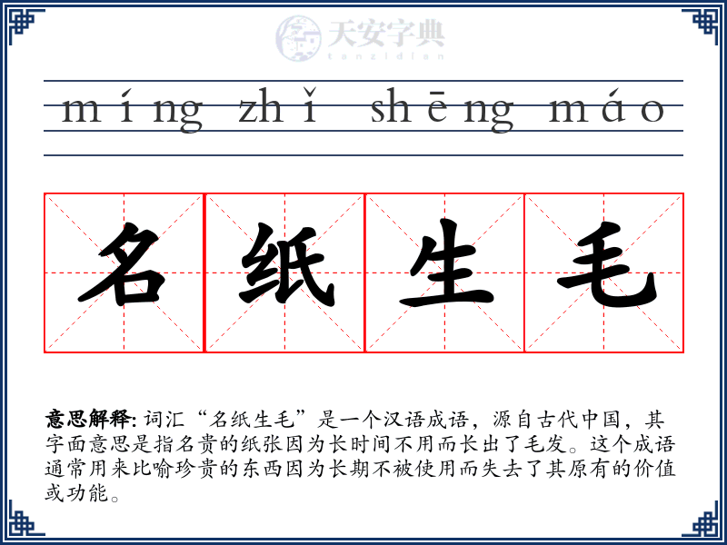 名纸生毛