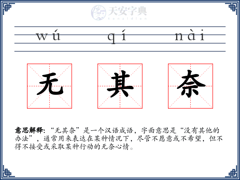 无其奈